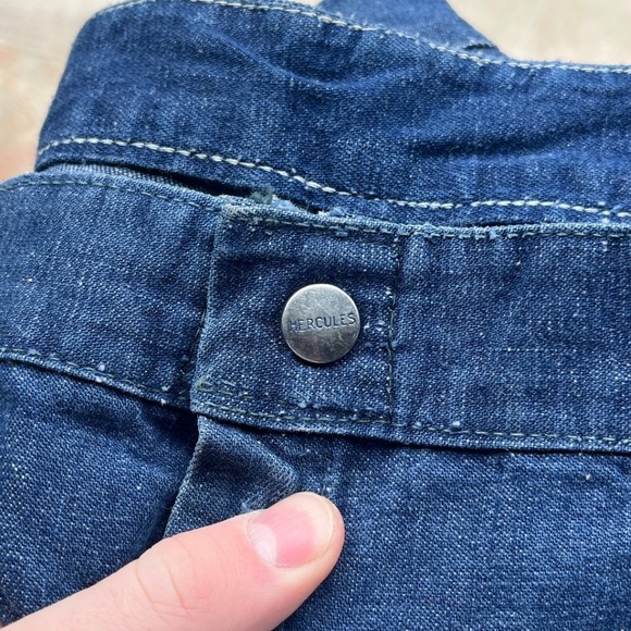 Vintage Hercules Vat Dyed Union Made Denim Carpenter Pants Blue Sears 36x27 - Picture 4 of 12